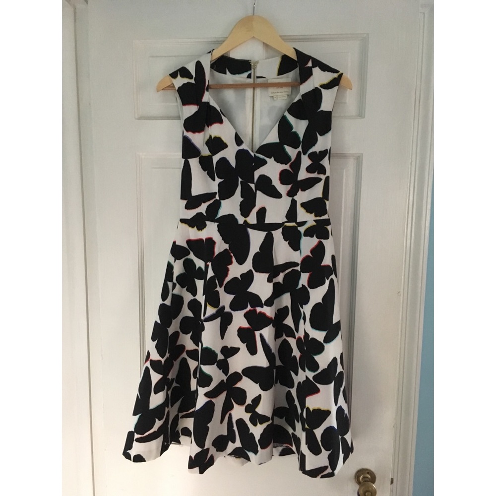 Kate spade butterfly fit and flare dress 8